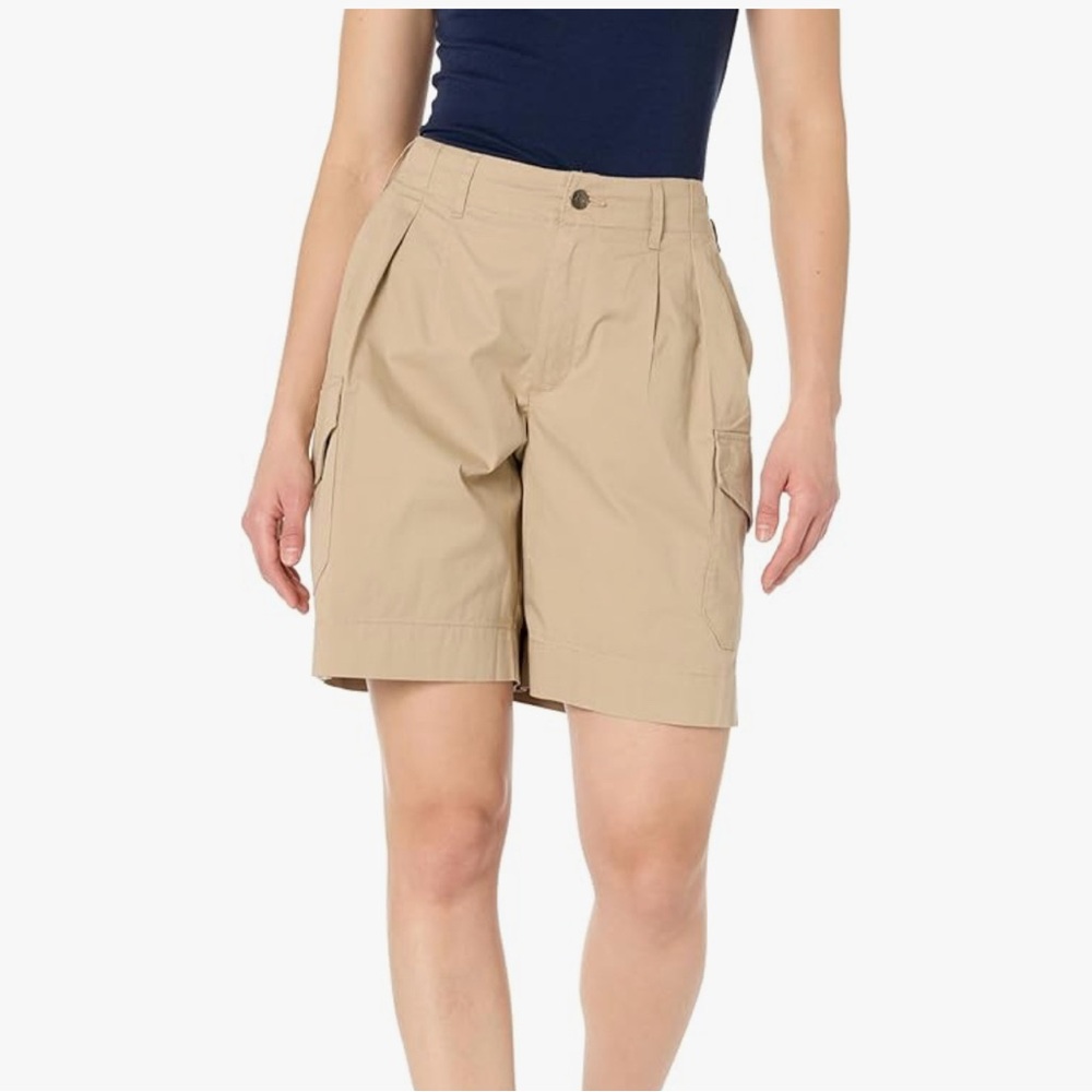 Nautica Tan Bermuda Shorts Relaxed Fit Lightweight